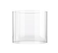 Grand bougeoir cylindrique en verre pour ouragan et pilier - Rond et transparent avec deux extrémités ouvertes pour remplacement d'abat-jour, bougie chauffe-plat de Noël (1 pièce)