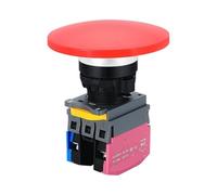 Grand bouton à tête de champignon de 22mm, interrupteur rond, diamètre extérieur 60mm(Two normally open self reset)