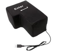 Grand bouton d'entrée, clé d'entrée USB géante douce et confortable pour soulager le stress, bouton de clavier surdimensionné amusant facile à utiliser, fournitures 'ordinateur de bureau fantaisie
