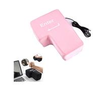 Grand bouton d'entrée Gadgets de bureau avec grand bouton d'entrée pour bureau, ordinateur portable, ordinateur, bouton d'entrée USB, pour homme, décoration créative (rose)