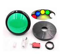 Grand bouton poussoir lumineux à LED illuminé, 100mm, interrupteur répondeur, vidéo, dangthm de musique, jeu, distributeur automatique, pièces d'arcade, flipper White