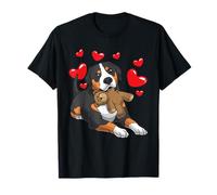 Grand bouvier suisse Avec Peluche Et Beaucoup De Cœurs T-Shirt