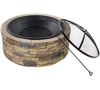 Grand brasero rond pour terrasse, pelouse, extérieur ou camping