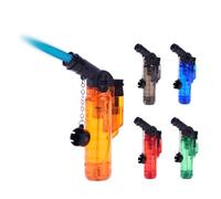 Grand Briquet Tempête Chalumeau Torche - Rechargeable gaz Réglable - 5 couleurs (Rouge)