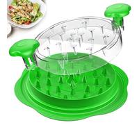 Grand broyeur de poitrine de poulet avec brosse et fourchette ; déchiqueteur de viande visible avec bande antidérapante, poignée ergonomique, sans BPA, adapté pour poulet, porc et bœuf (vert)