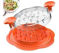 Grand broyeur de poitrine de poulet avec brosse et fourchette ; machine à déchiqueteuse de viande visible, bande antidérapante, poignée ergonomique, sans BPA, poulet de porc(Orangé)