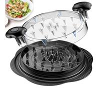 Grand broyeur de poitrine de poulet avec brosse et fourchette ; machine à déchiqueteuse de viande visible, bande antidérapante, poignée ergonomique, sans BPA, poulet de porc(Noir)