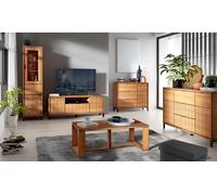 Grand buffet moderne Fonti F-3 en chêne caramel avec 3 tiroirs