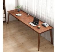 Grand bureau de travail en bois moyen moyen century double pour deux noyers solides en bois massif avec tablette extra long, 47 x 16 x 30 pouces, idéal pour la maison, le bureau ou la salle d'étude.
