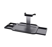 Grand bureau de voiture pliable avec tiroir latéral extensible et 2 tiroirs séparés | de travail portable pour écrire, ordinateur portable, boissons, stable, antidérapant