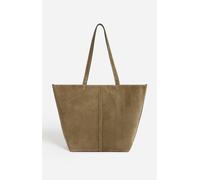 Grand Cabas Daily en Cuir Velours - Olive Foncé - Femme - Vanessa Bruno