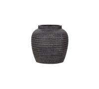 Grand cache-pot en terre cuite gris, à poser, poreux, avec protection - House Doctor, Hafa - Ø31.5 cm