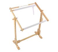 Grand Cadre de Broderie sur Pied en Bois, Support de cadre de point de croix réglable Support de sol de cadre de point de croix Réglable pour Broderie Tapisserie Hoops 9CT