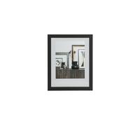 Grand cadre photo en bois noir, avec verre, 2 fixations, bordure 3 cm, à poser - Woood, Blake - 40x4x50 cm