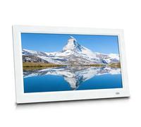 Grand Cadre Photo Numérique - Télécommande Offerte, Diffusion Vidéo/Musique/Photo/E-Book, Calendrier/Horloge, Entrée USB/SD, Détection Présence pour Cadre Photo(White,19in)