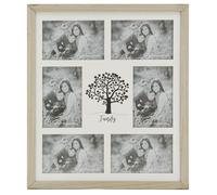 Grand cadre photos mural en bois et verre pour 6 photos 10 x15 cm