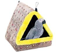 Grand cage de perroquet, nid de perroquet en peluche triangulaire d'hiver d'automne oiseau hut thermique suspendu nid oiseaux endormis lit d'oiseau repos pour un lit d'oiseau moyen et grand perroque