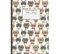 Grand Cahier A4 Petits Carreaux: Quadrillé - Pour le Collège, Lycée, Secondaire - Couverture Souple - Motif de chats
