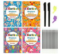 Grand Cahier Ecriture Magique Francais 4 Livre Calligraphie Reutilisable avec 2 Stylos 13 Recharges 2 Grip LIVRE DE COLORIAGE