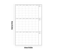 Grand calendrier effaçable à sec pour mur | Trois mensuels Dryss Erasese Planificateur mural réutilisable | DRYS efface le conseil d'administration du réfrigérateur | Zone de notes pour la salle de