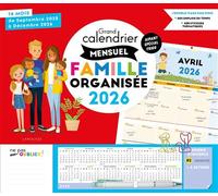 Grand calendrier mensuel Famille organisée 2026 De septembre 2025 à décembre 2026 - Collectif - Larousse - broché - Calendrier