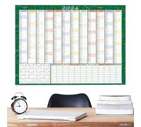 Grand Calendrier Mural 2026-74 X 51 Cm Agenda MitT Notebook | Calendrier Avec Autocollants D’étiquettes De Pointe | Planification De La Fête De Vacances De La Formation Des Ménages À L'éco