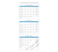 Grand calendrier mural 2026 - Extra large | Calendrier mural 3 avec impression facile à lire, entraînement et planification d'événements, organisation de la maison et du bureau