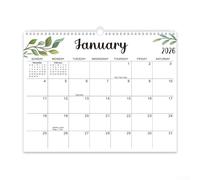 Grand calendrier mural académique mural 2026-2027, 18 mois, 28 x 35,6 cm, planificateur familial mensuel pour salle de classe et bureau