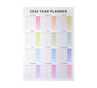 Grand calendrier mural annuel 2026, grilles mensuelles claires et spacieuses, 75x53x0.1cm, planificateur vertical de 12 mois, calendrier mensuel de la main, idéal pour les bureaux scolaires à la maiso