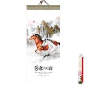 Grand calendrier mural chinois 2026 Décoration d'intérieur Calendrier mémo mural Décorations artistiques Parfait pour la planification annuelle du Nouvel An(8)