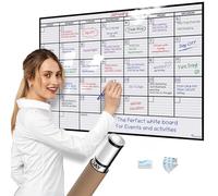 Grand calendrier mural effaçable à sec pour mur, 61 x 91,4 cm, grand calendrier mural effaçable à sec, grand tableau blanc pour bureau, maison et école, tableau blanc géant effaçable mensuel non daté