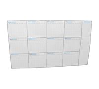 Grand Calendrier Mural Mensuel Non Daté, Papier, Grand Format | Surface Inscriptible et Effaçable, Nettoyage Instantané sans Traces, pour Objectifs, Événements et Échéances
