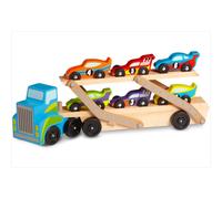 Grand camion porte voiture de course