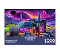 Grand Camion Puzzle 1000 Pièces Cadeau Unique Jeu ÉduChatif Challenge Toy À De Qualité Supérieure Peinture Art pour Adultes Et Enfants À Partir De 14 Ans 38x26cm/1000pcs