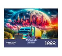 Grand Camion Puzzle 1000 Pièces Educa Jouet en Bois Cadeau Unique Décoration Intérieure Jeu ÉduChatif Challenge Toy Adultes Et Enfants À Partir De 14 Ans 52x38cm/1000pcs