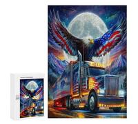 Grand Camion Puzzle 300 Pièces Vision 3D Artistique Car Transport Vehicle Jeu D'Intelligence Éducatif pour Adultes Et Enfants Cadeau Unique Famille Relaxation 300 PCS
