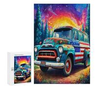 Grand Camion Puzzles 300 Pièces Vision 3D Car Transport Vehicle Challenge Divertissant Créatif pour Famille Relaxation & Art Décoration Moderne 300 PCS