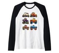 Grand Camion rétro Vintage Monster Trucks Manche Raglan