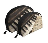 Grand Canal en Italie Trousse de maquillage portable avec fermeture éclair et compartiments intérieurs, Note et touches de piano, Taille unique