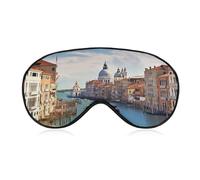 Grand Canal in Italy Masque de sommeil latéral léger pour les yeux Masque de sommeil avec coussinet nasal et bande élastique pour enfants, femmes et hommes