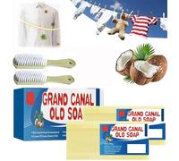 Grand Canal Old Soap avec pinceau, barre de savon Grand Canal, savon de nettoyage pour sous-vêtements Grand Canal, détachant magique pour vêtements, sans endommager les vêtements et les mains (2)