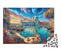 Grand Canal - Venise Puzzle 1000 Piece, Puzzle Jeu Éducatif Défi Jouet Jeu D'adresse pour Toute La Famille 38x26cm/1000pcs