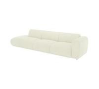 Grand canapé 5 places accoudoir droit en tissu texturé beige POGNI de Maison Céphy