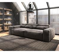 Grand Canapé Sirpio XL 270x130 cm Microfibre Marron Kaki