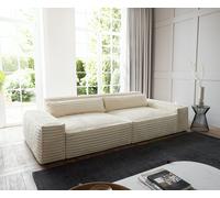 Grand Canapé Sirpio XL 270x130 cm velours côtelé Beige