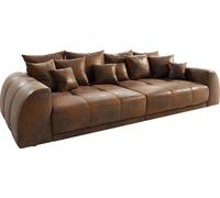 Grand Canapé Violetta marron 310x135 cm aspect antique avec coussin Grand