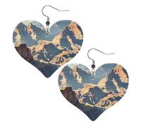 Grand Canyon Arizona Boucles d'oreilles en similicuir en forme de larme, boucles d'oreilles pendantes légères pour femmes, mariages, fêtes, cérémonies, banquets, cadeaux