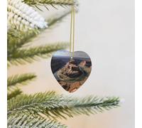 Grand Canyon Arizona Décorations de Noël en céramique avec pendentif en forme de cœur amusant en porcelaine pour sapin de Noël, décoration de Noël à suspendre, cadeau de fête
