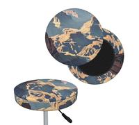 Grand Canyon Arizona - Housse de tabouret de bar rond, lavable, avec bandes élastiques, extensible, pour tabouret de bar de 30,5 à 35,6 cm
