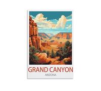 Grand Canyon Arizona - Impression sur toile vintage pour salon, chambre à coucher, dortoir, maison, bureau - 30 x 45 cm